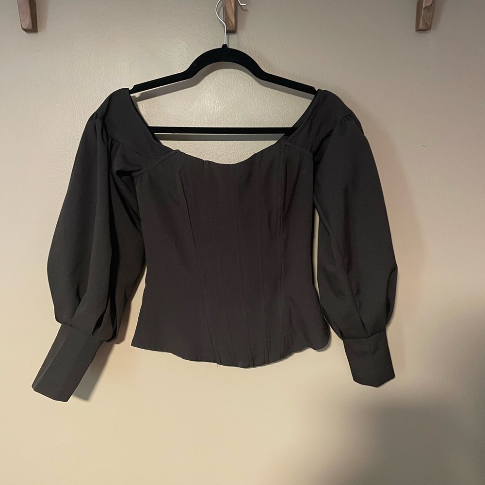 Pretty little thing corset top with bell sleeves
